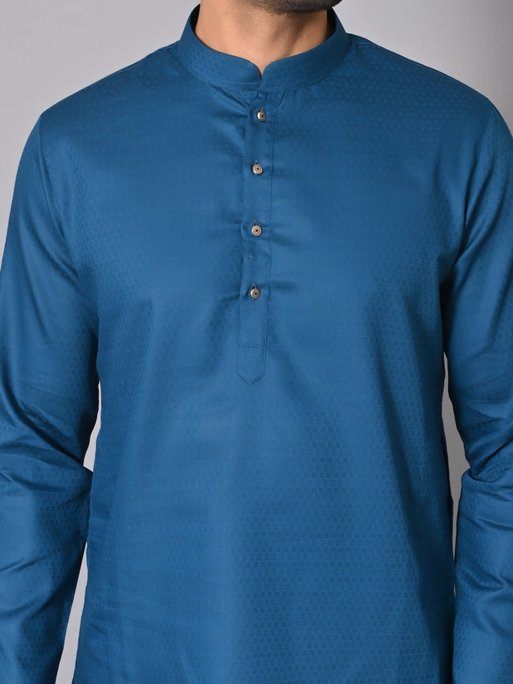 Geometric Blue Kurta Set