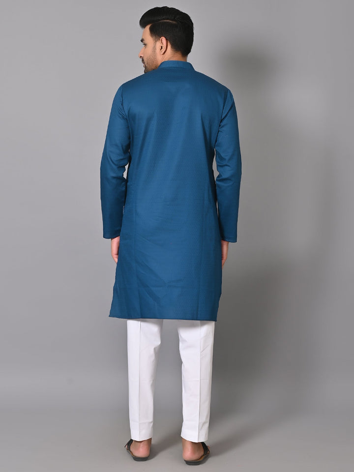 Geometric Blue Kurta Set