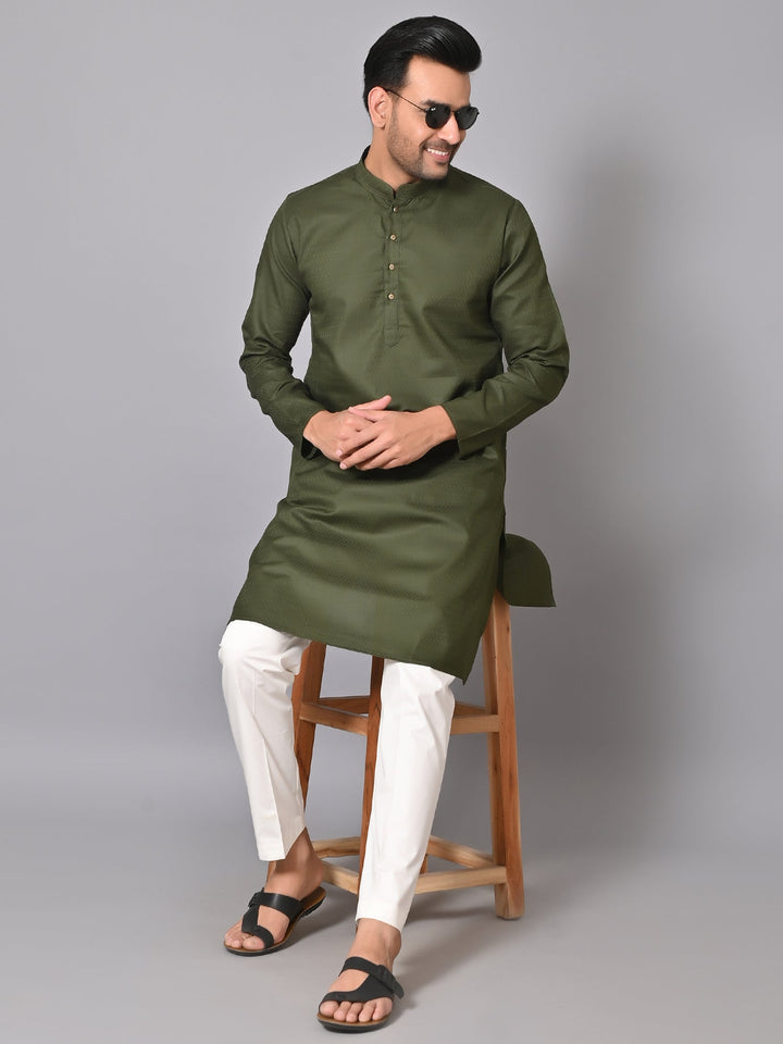 Geometric Green Kurta Set