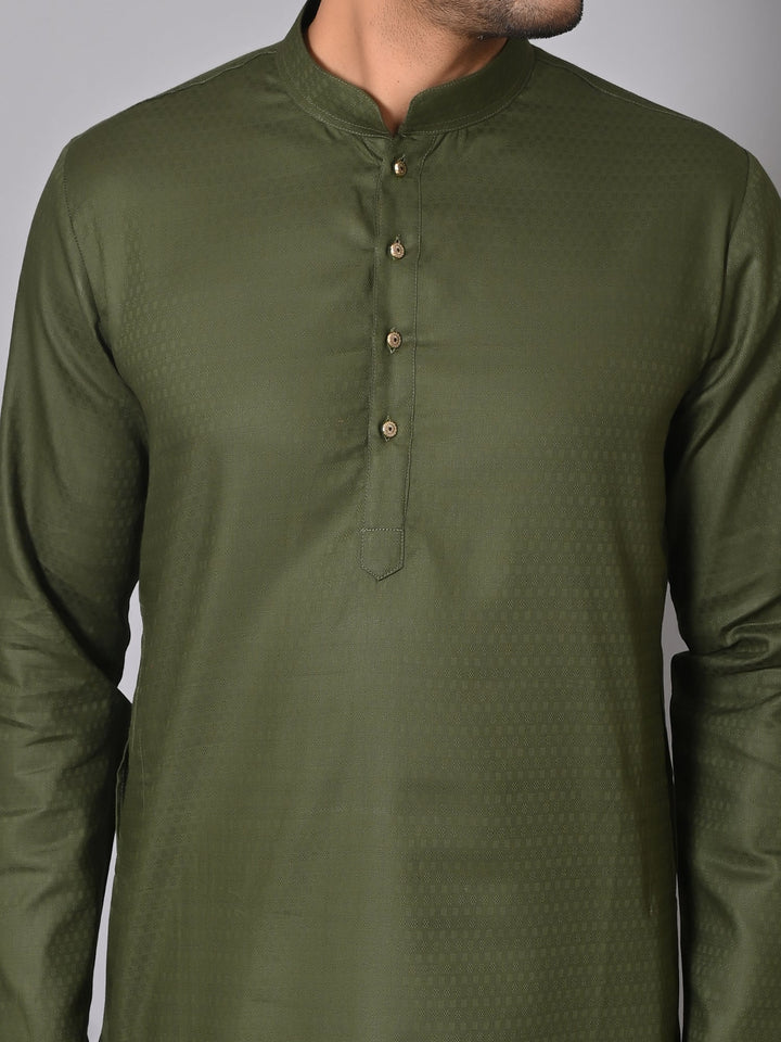 Geometric Green Kurta Set