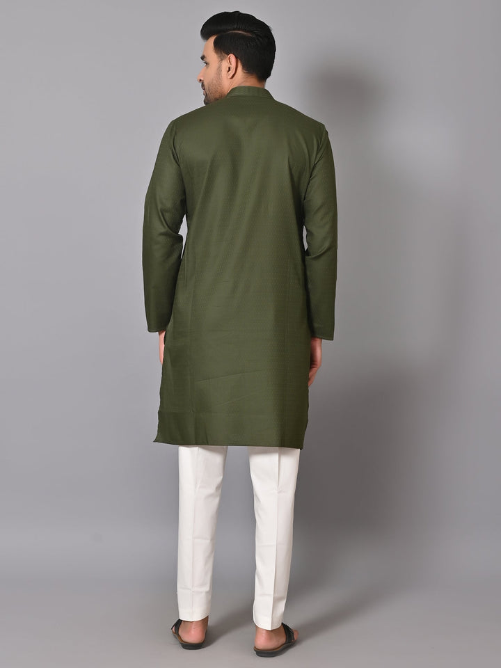 Geometric Green Kurta Set