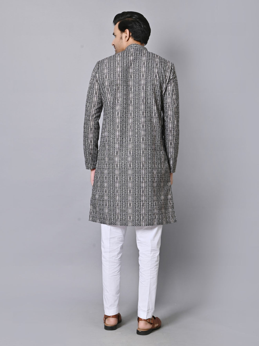 Chikan Black Kurta Set