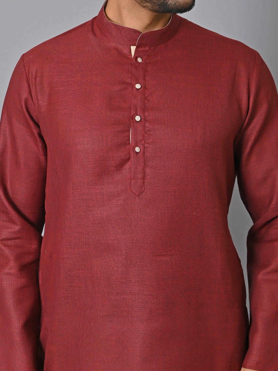 Solid Maroon Kurta Set