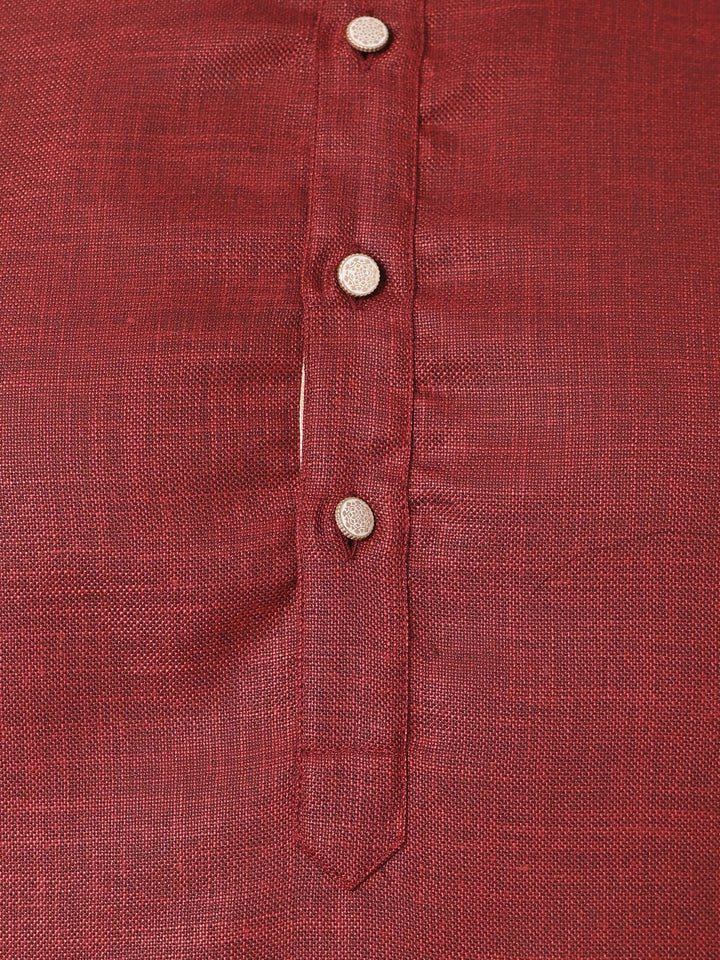 Solid Maroon Kurta Set