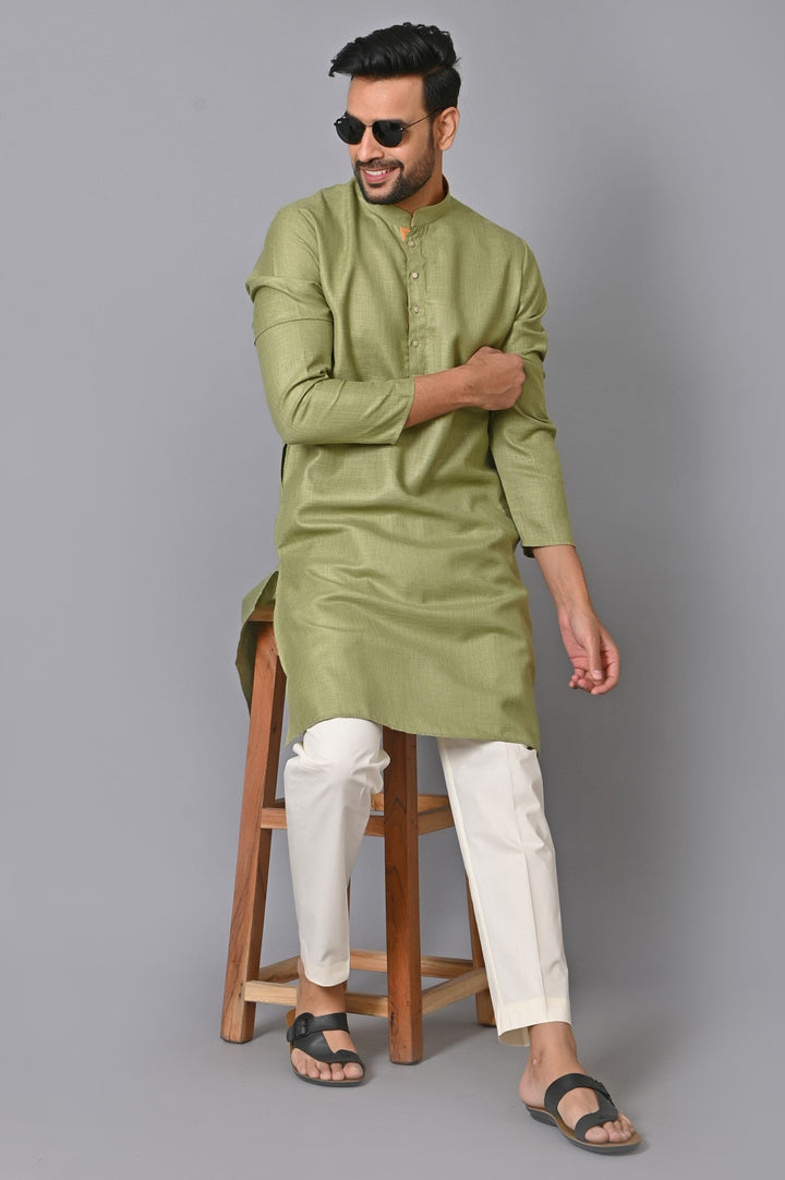 Solid Green Kurta Set