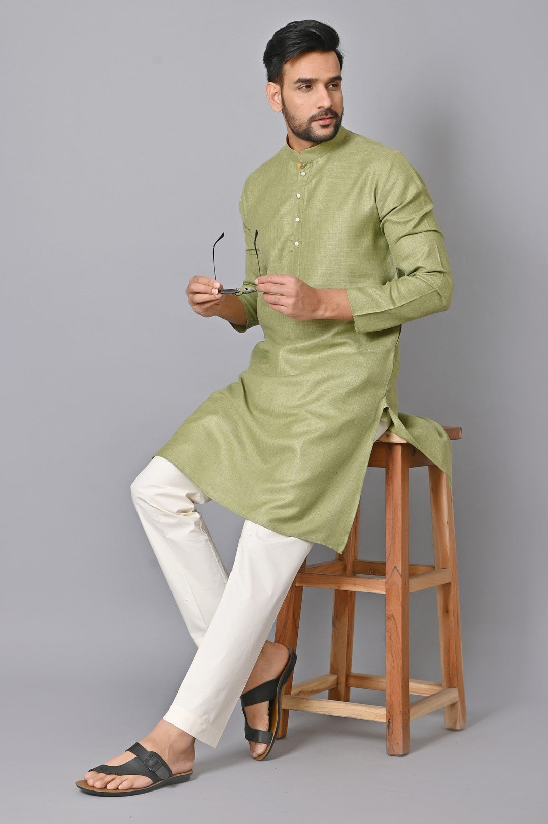 Solid Green Kurta Set