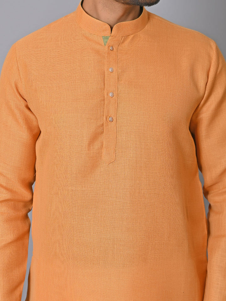 Solid Mustard Kurta Set