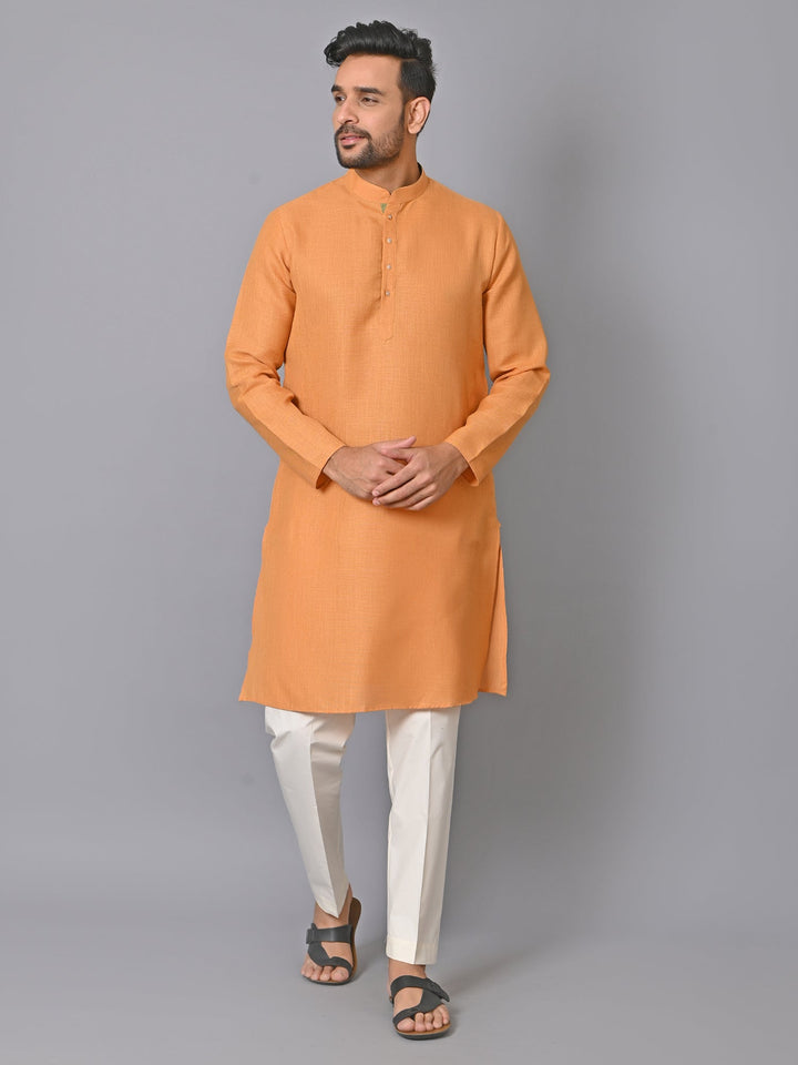 Solid Mustard Kurta Set