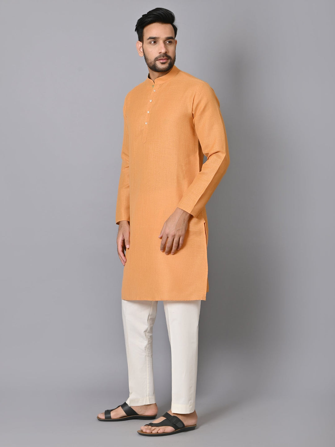 Solid Mustard Kurta Set