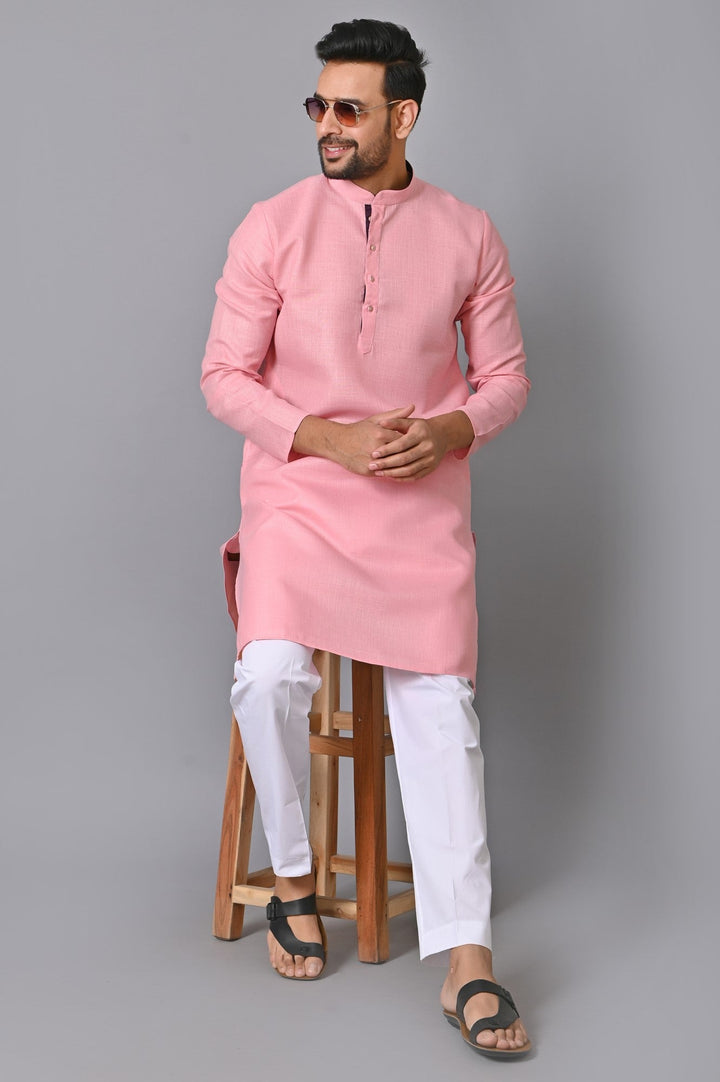 Solid Pink Kurta Set