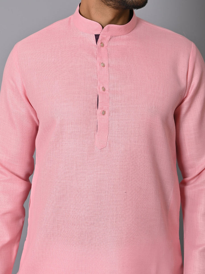 Solid Pink Kurta Set