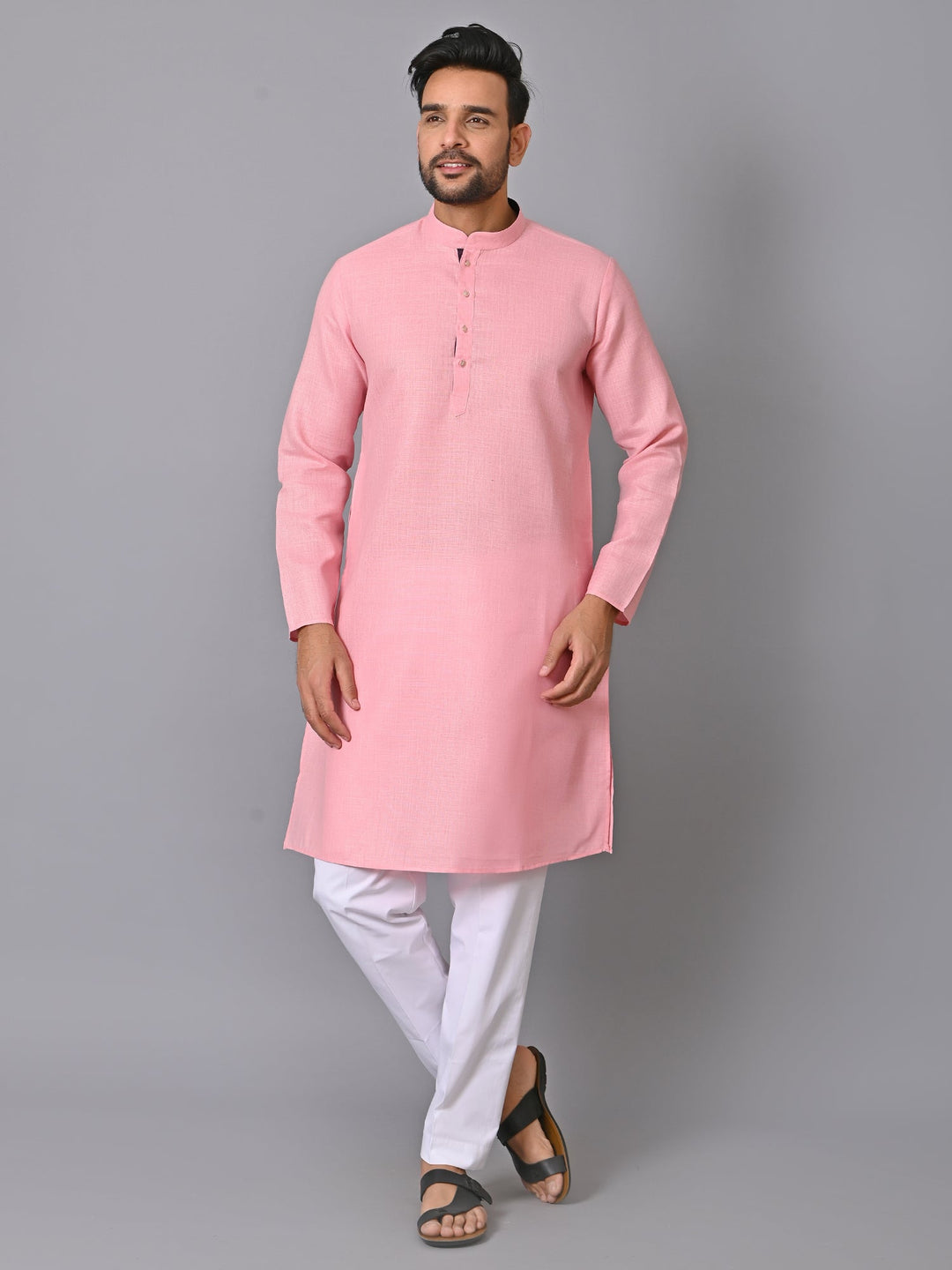 Solid Pink Kurta Set