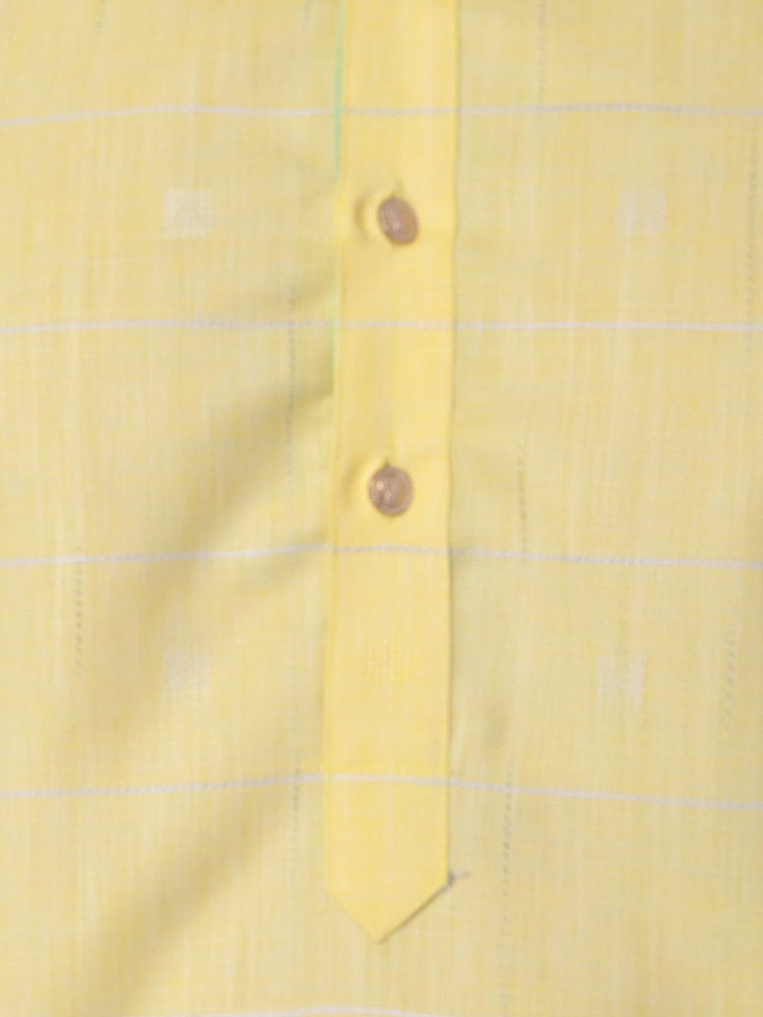 Checked Yellow Kurta Set