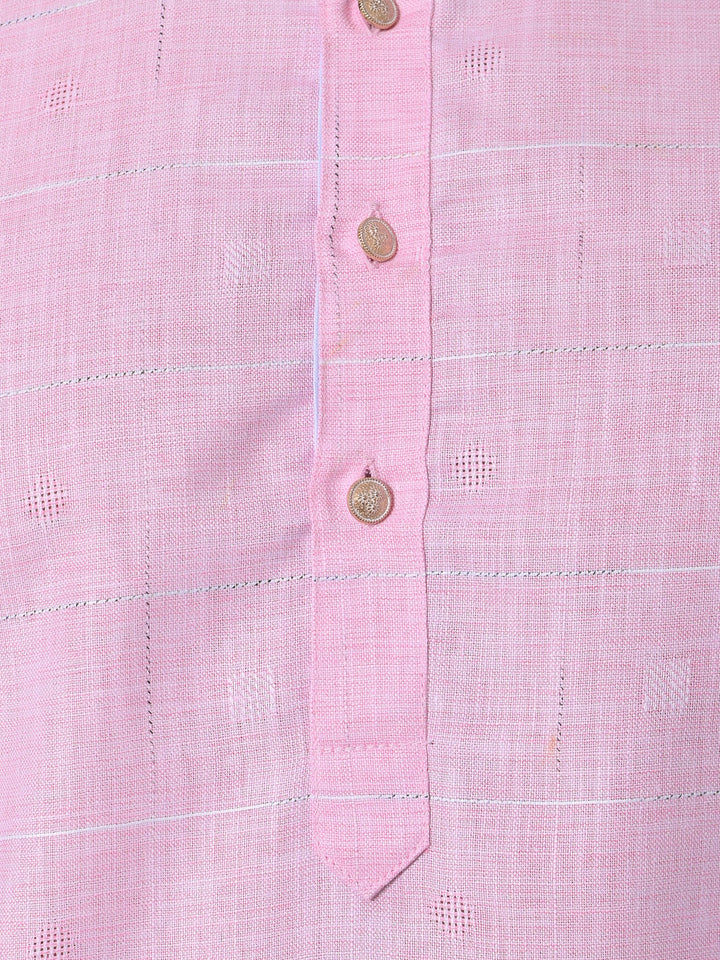 Checked Pink Kurta Set