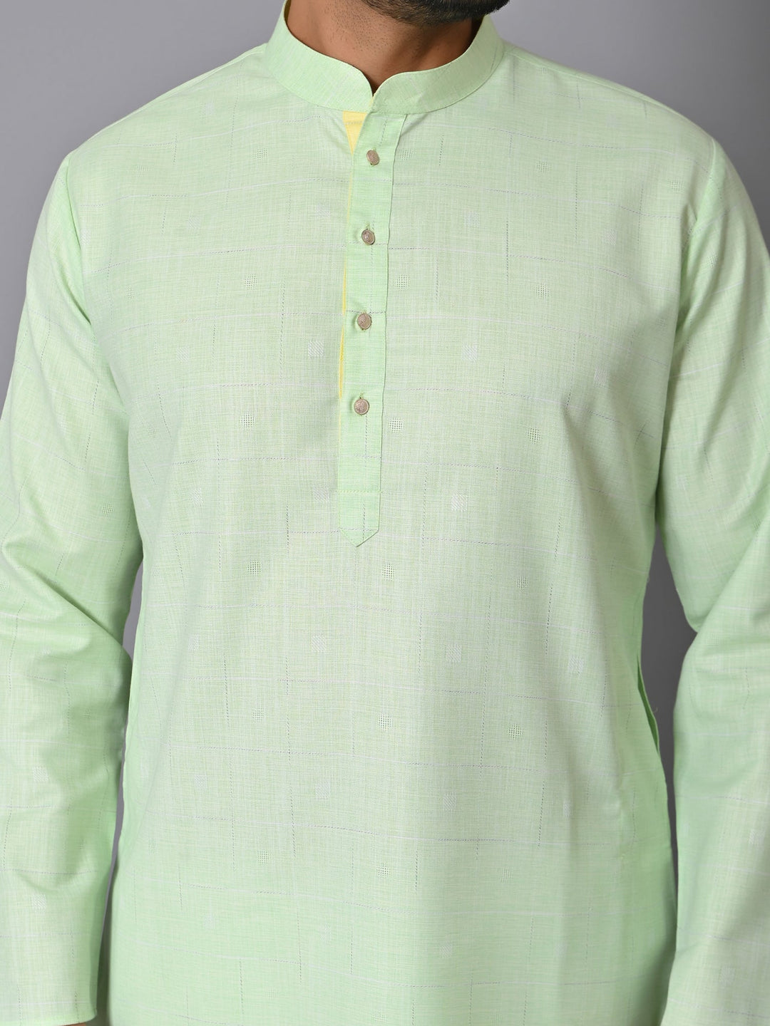 Checked Green Kurta Set