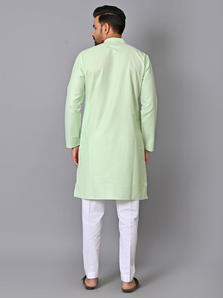 Checked Green Kurta Set