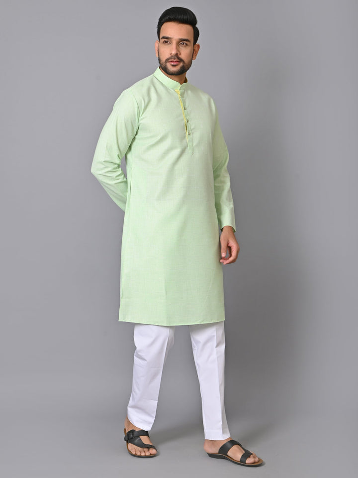 Checked Green Kurta Set