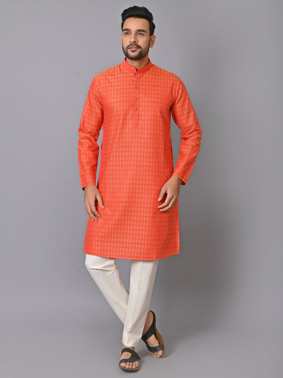 Ethnic Motifs Red Kurta Set