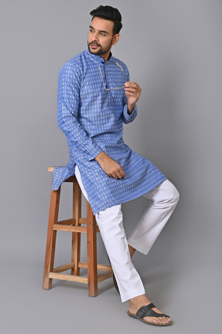 Ethnic Motifs Blue Kurta Set