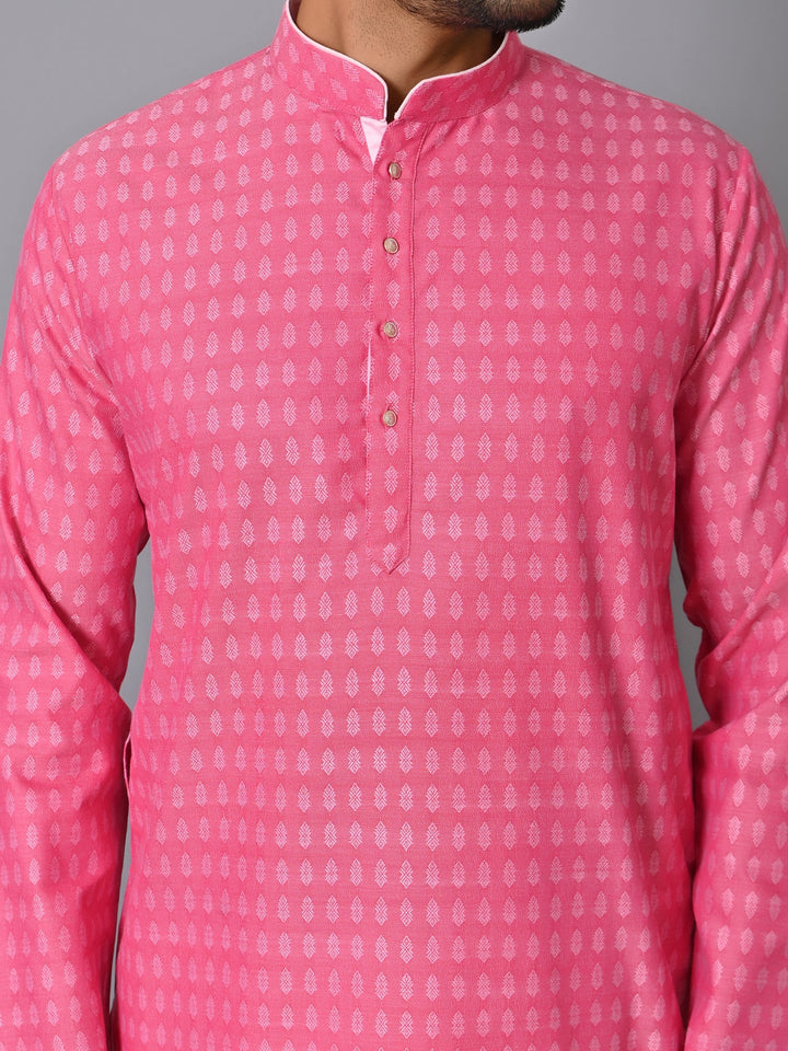 Ethnic Motifs Pink Kurta Set