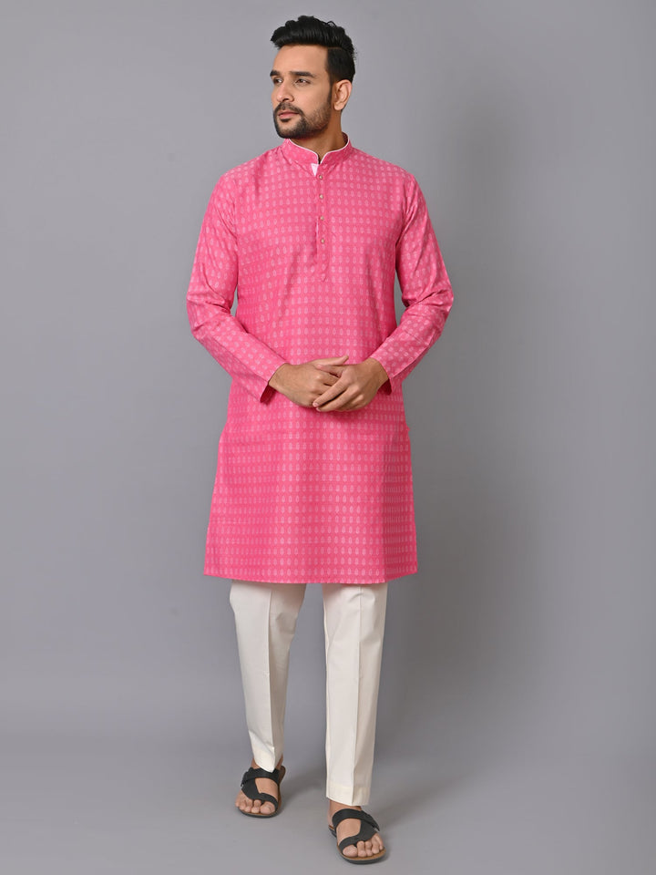 Ethnic Motifs Pink Kurta Set