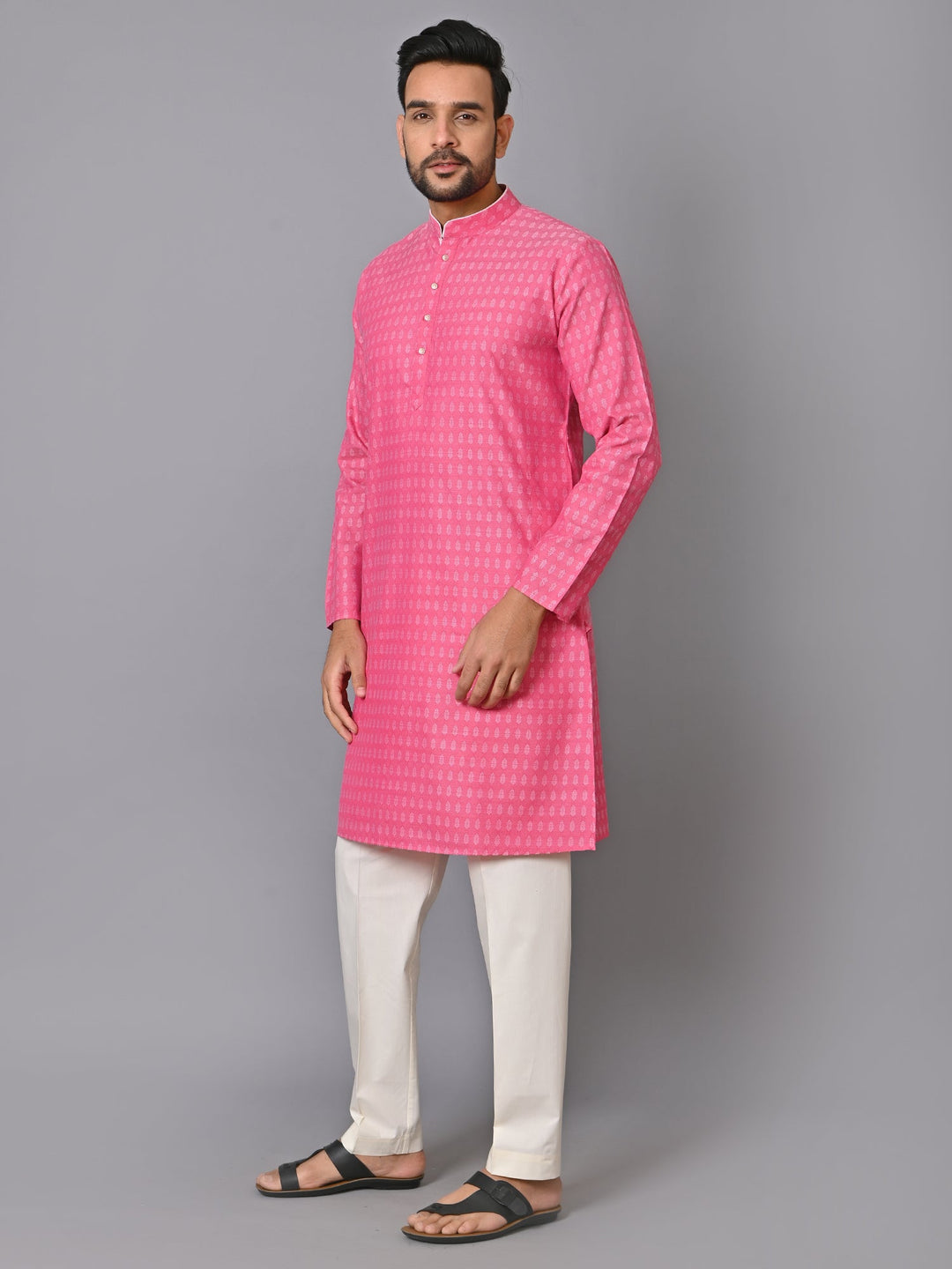 Ethnic Motifs Pink Kurta Set