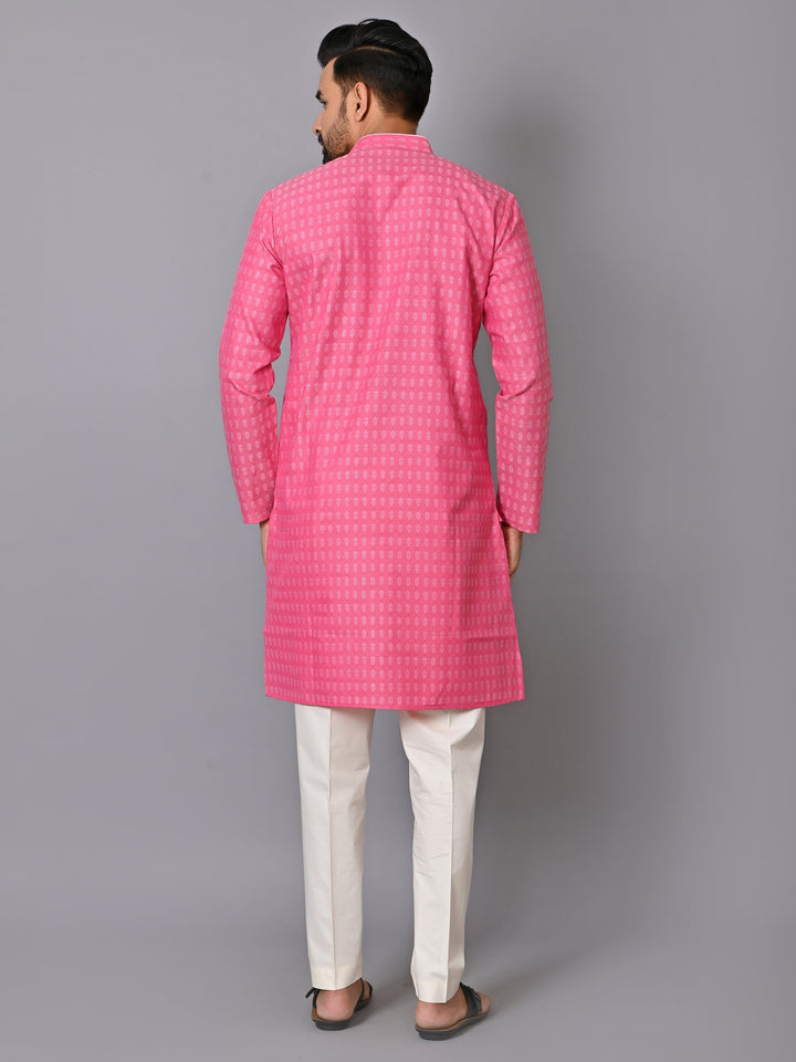 Ethnic Motifs Pink Kurta Set