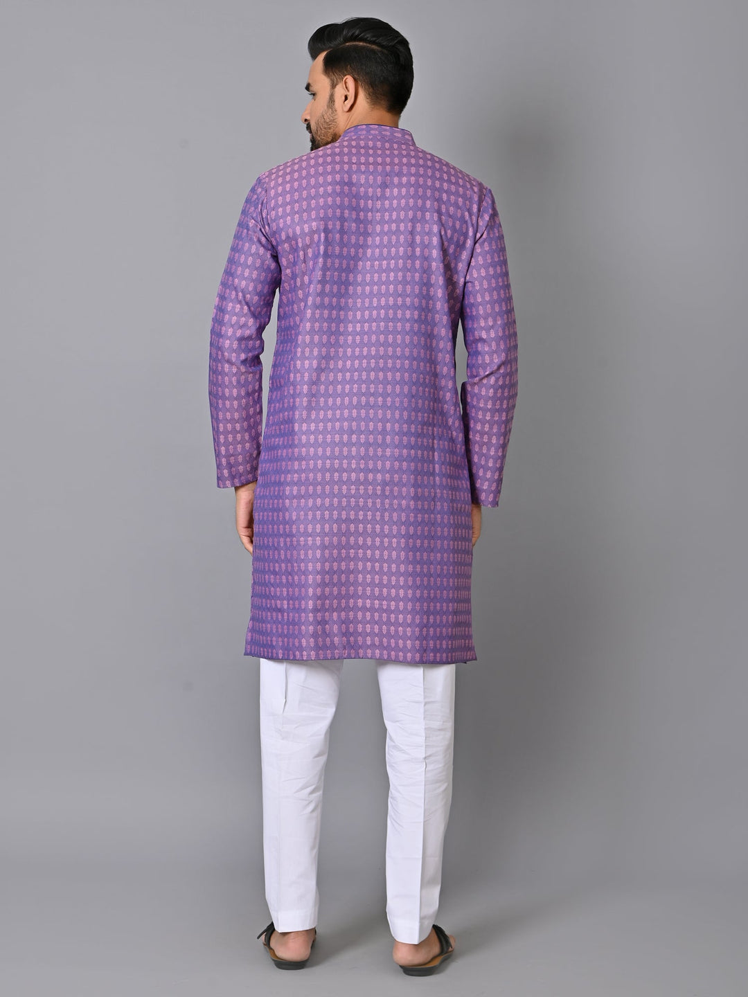 Ethnic Motifs Purple Kurta Set