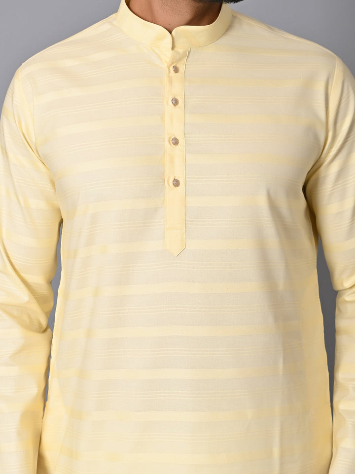 Striped Yellow Kurta Set