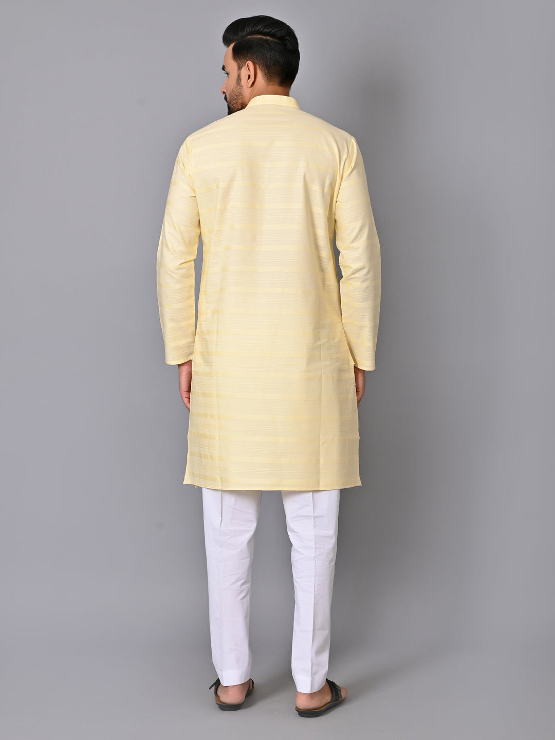 Striped Yellow Kurta Set
