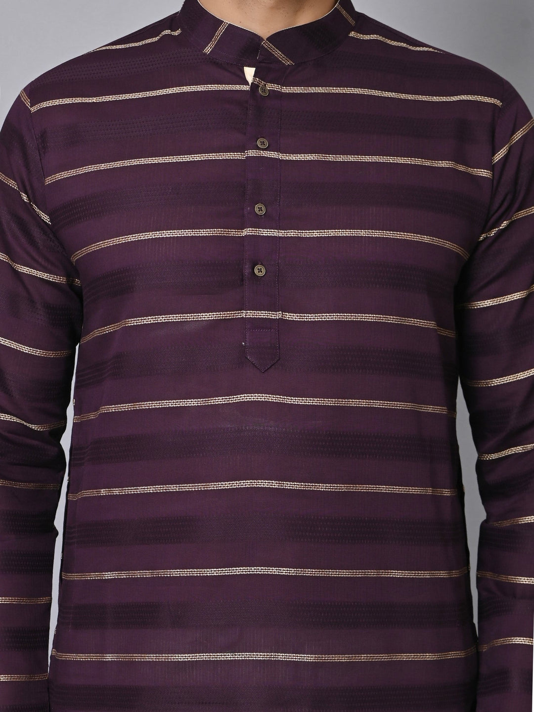 Striped Purple Kurta Set