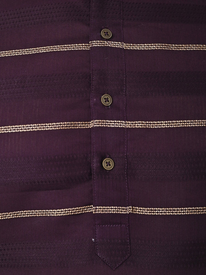 Striped Purple Kurta Set