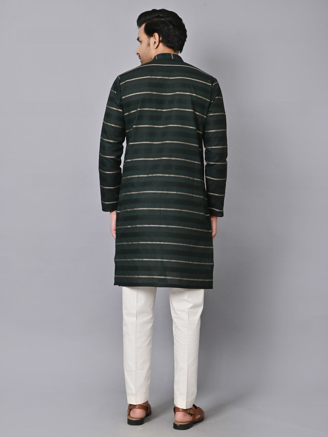 Striped Green Kurta Set