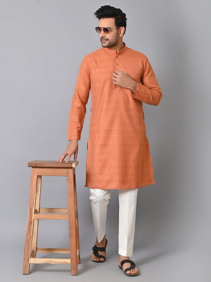 Striped Rust Kurta Set