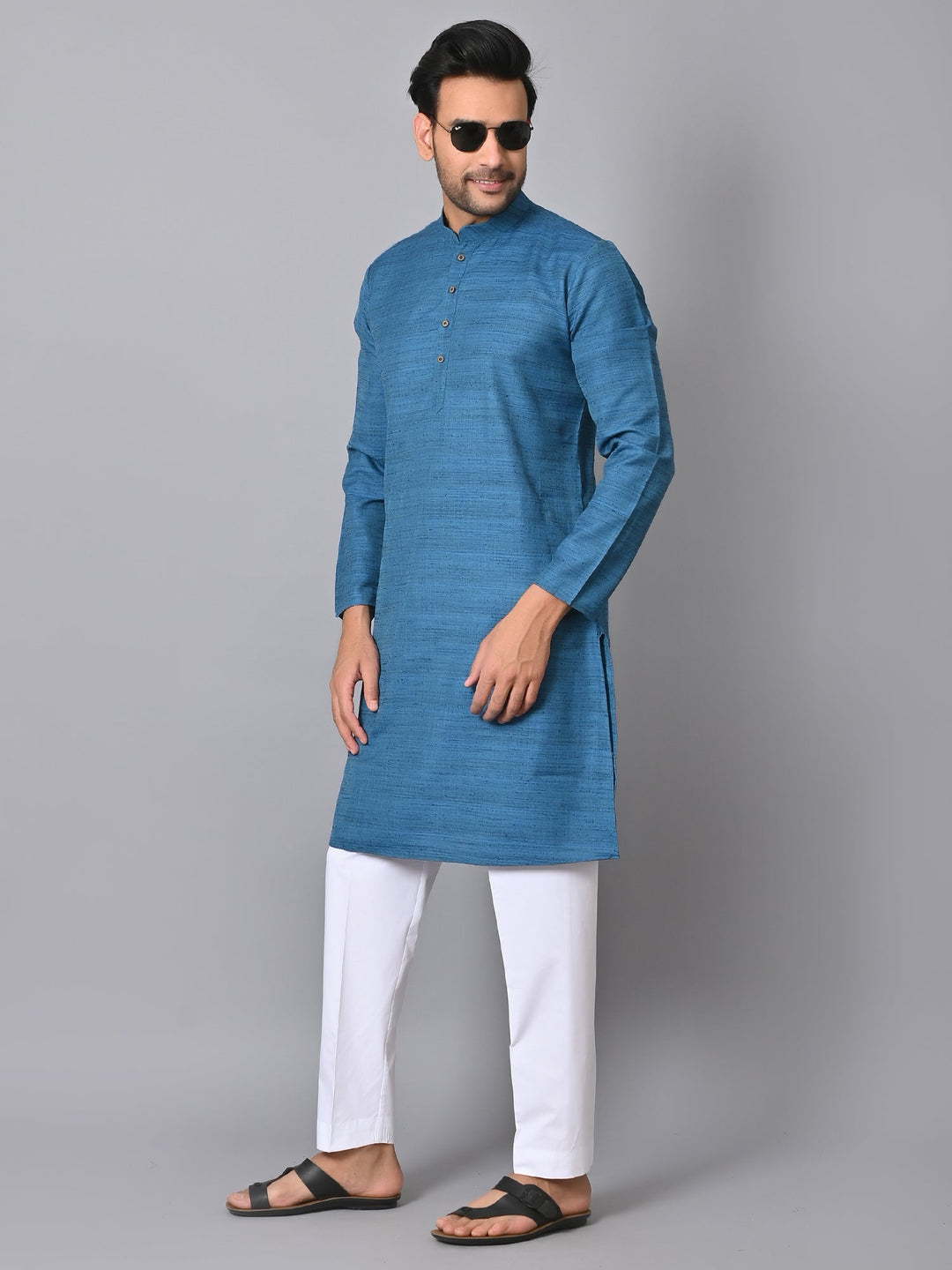 Striped Blue Kurta Set