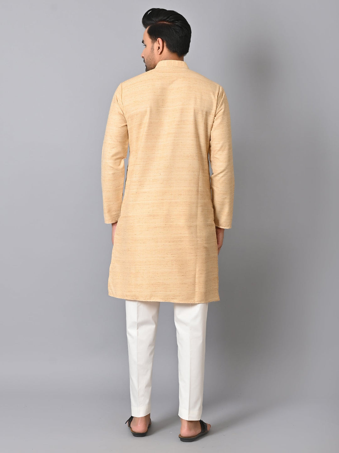 Striped Beige Kurta Set