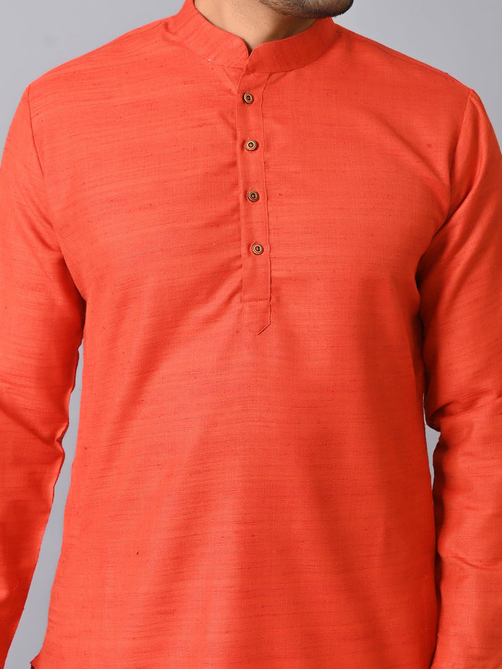 Striped Orange Kurta Set