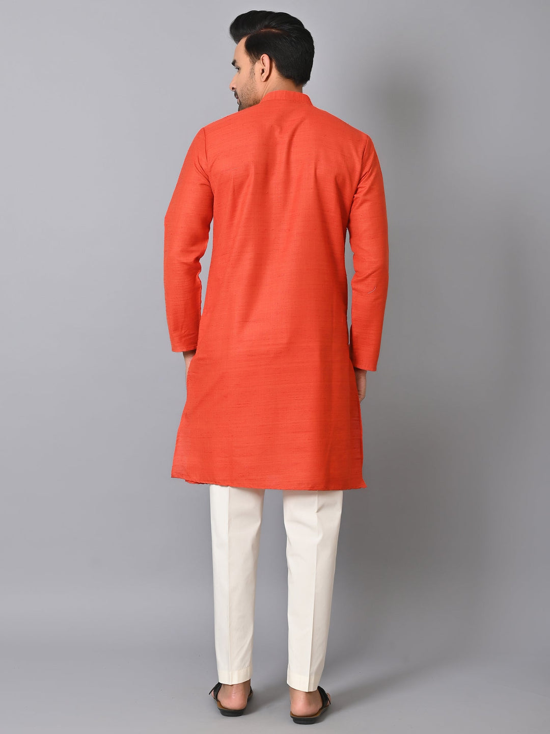 Striped Orange Kurta Set