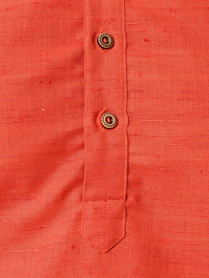 Striped Orange Kurta Set