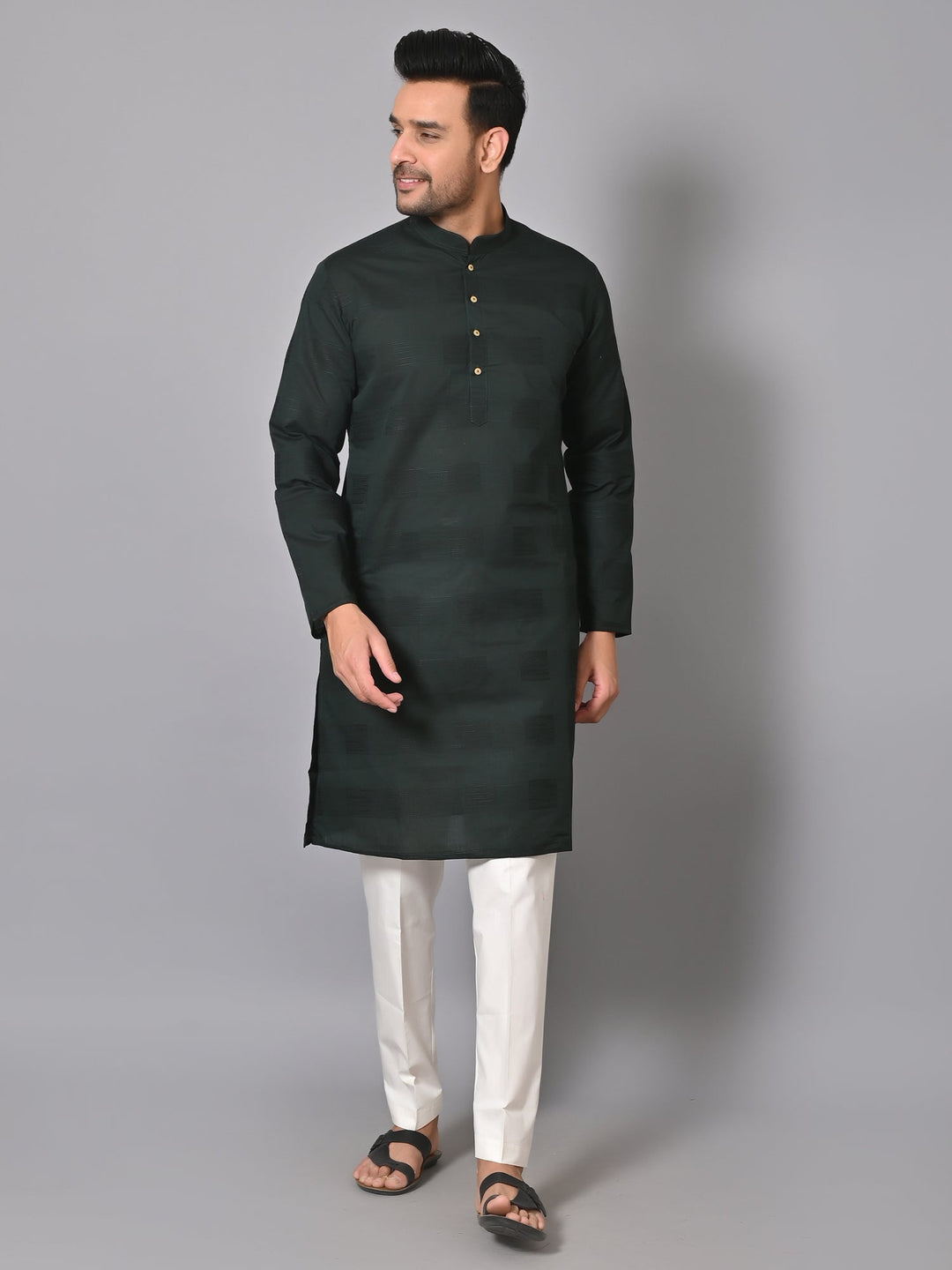 Striped Green Kurta Set