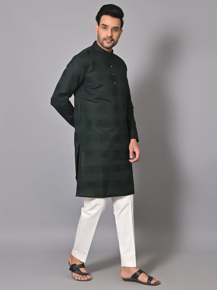 Striped Green Kurta Set