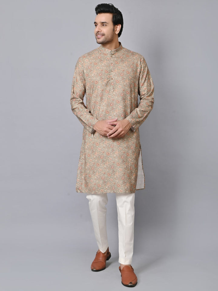 Ethnic Motifs Green Kurta Set