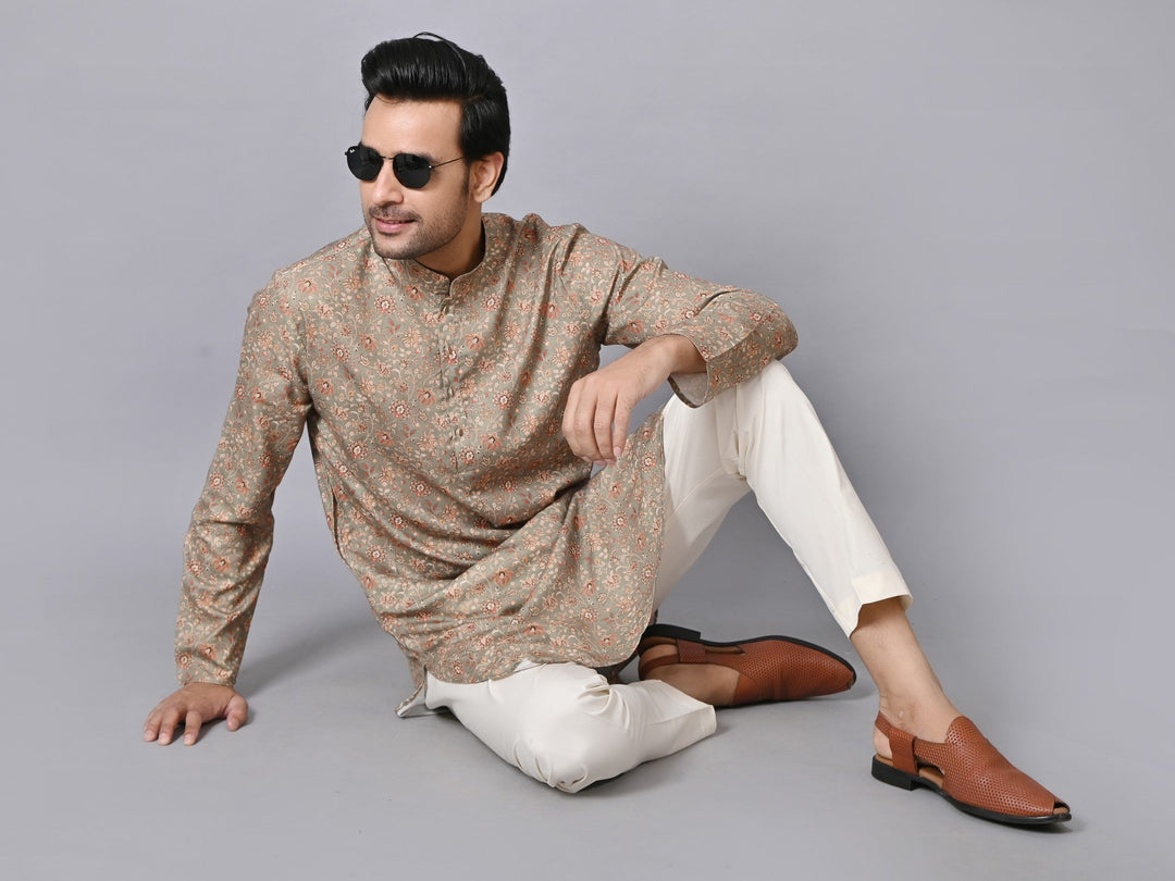 Ethnic Motifs Green Kurta Set