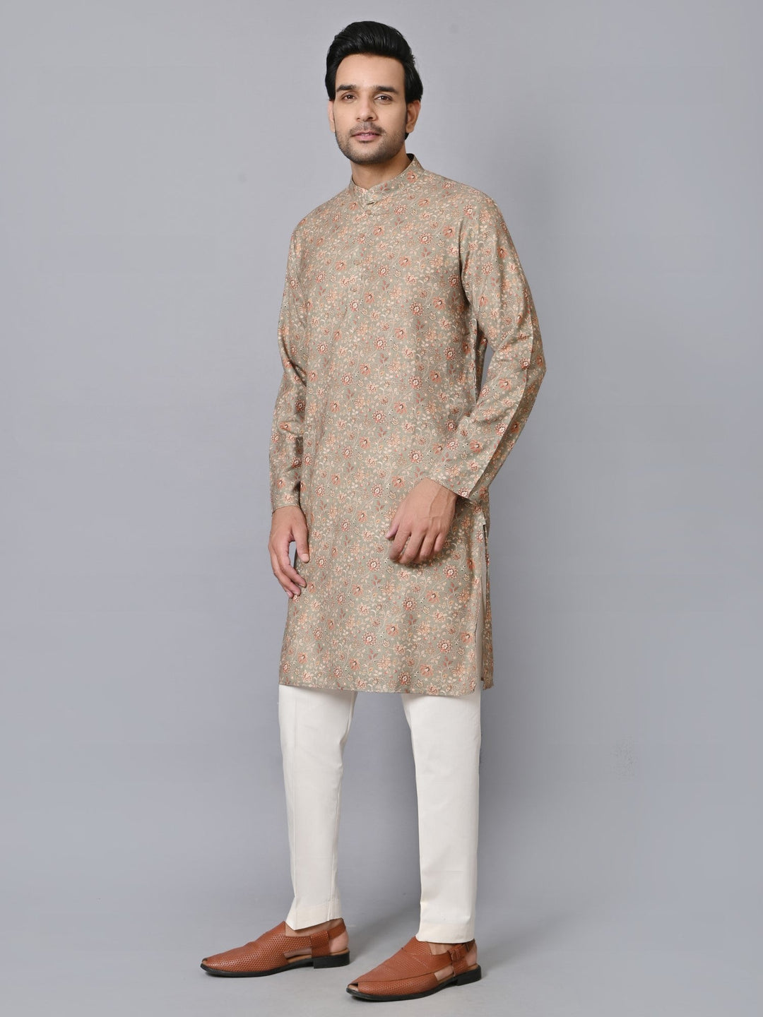 Ethnic Motifs Green Kurta Set