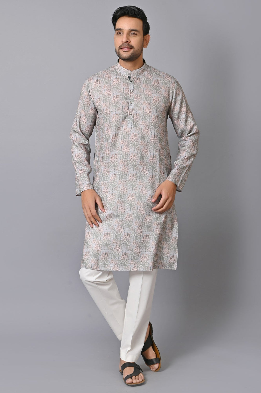 Abstract Green Kurta Set