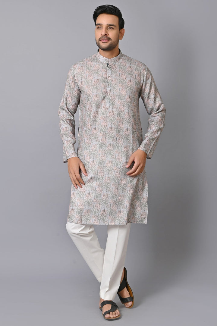 Abstract Green Kurta Set