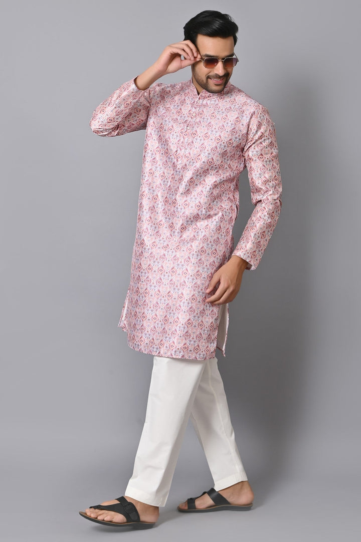 Ethnic Motifs Pink Kurta Set