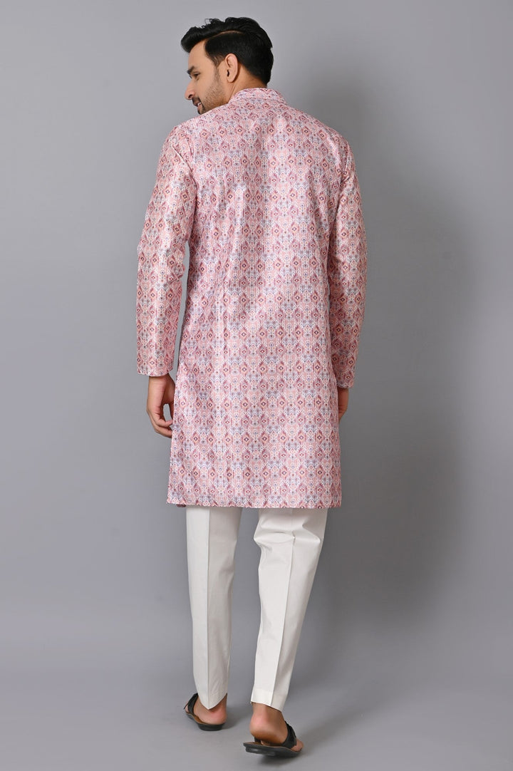 Ethnic Motifs Pink Kurta Set