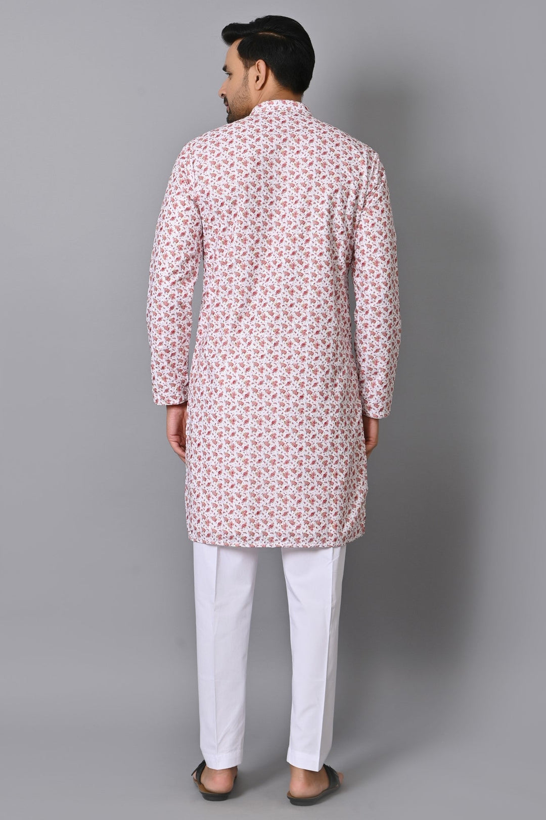 Chikan Pink Kurta Set