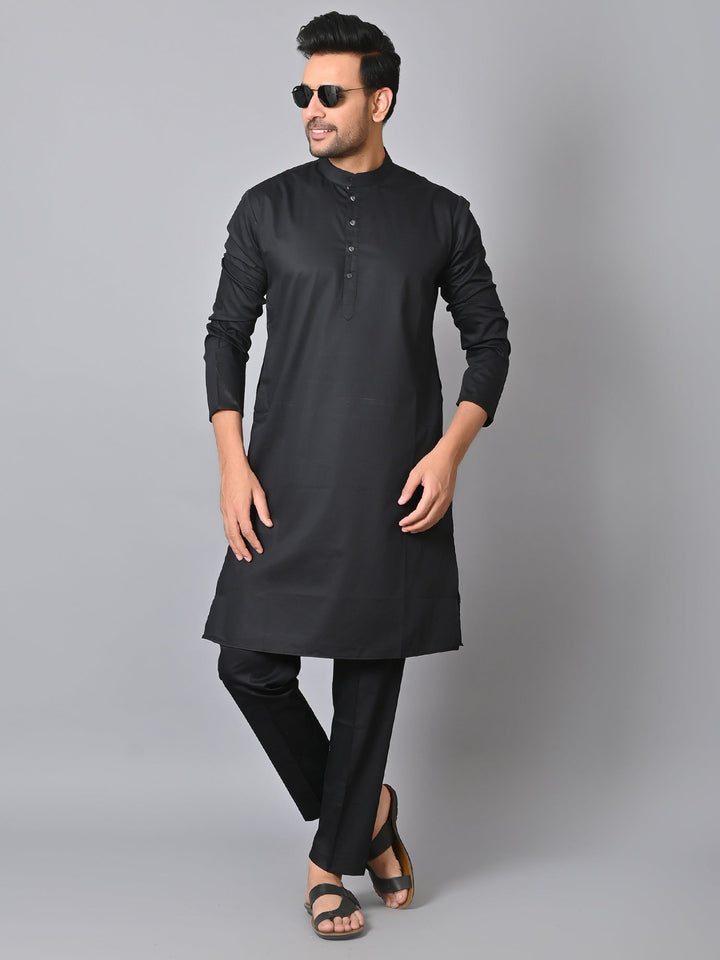 Solid Black Kurta Set